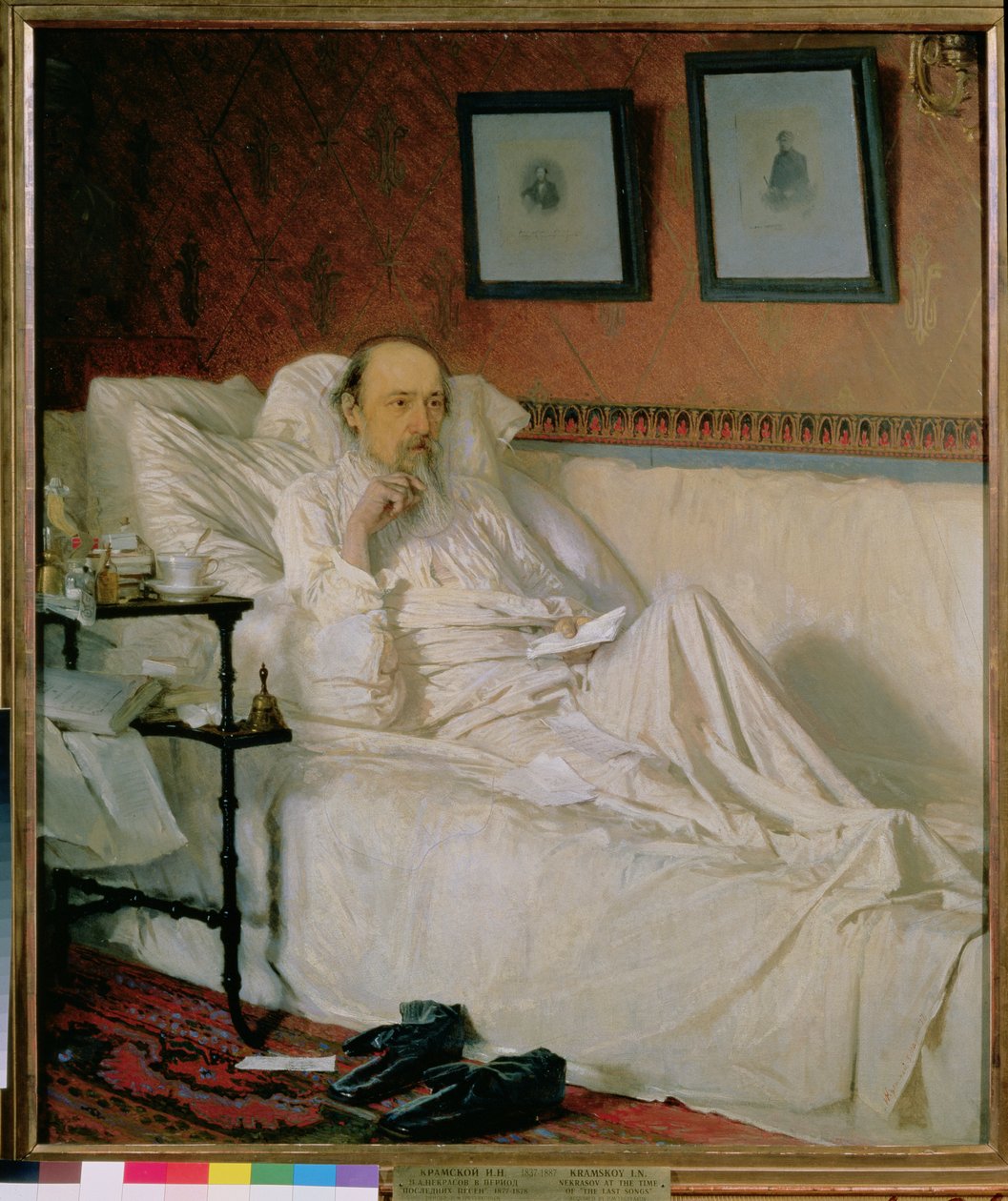 Der Dichter Nikolay Alekseyevich Nekrasov (1877-78) zur Zeit der 