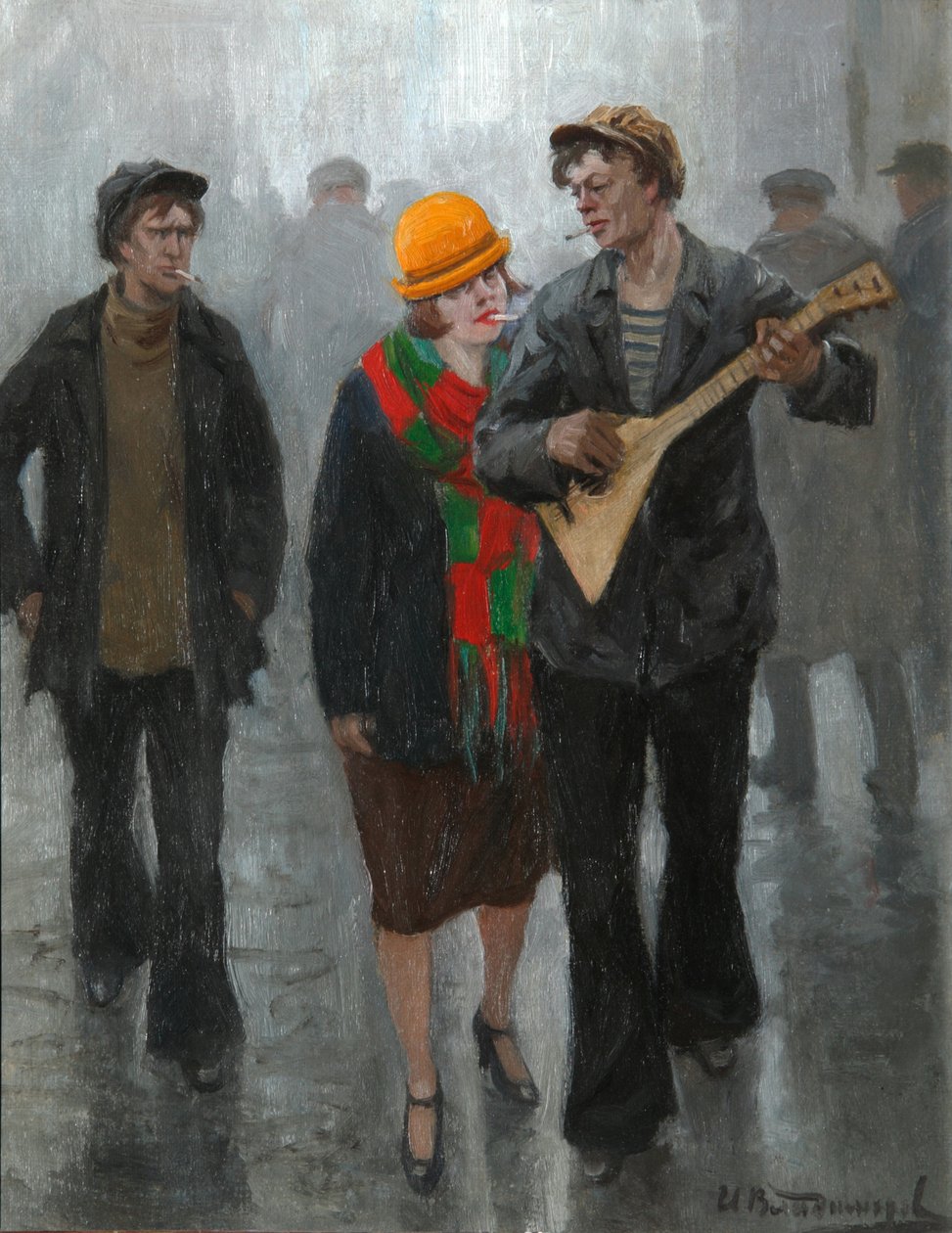 Ein junges Paar, 1920er von Ivan Alexeyevich Vladimirov