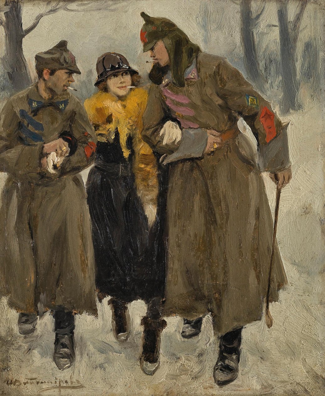Soldaten mit Prostituierter von Ivan Alexeyevich Vladimirov