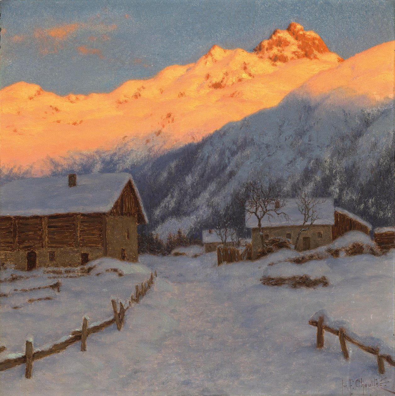 Abend auf dem Berg, Haute-Savoie von Ivan Fedorovich Choultse