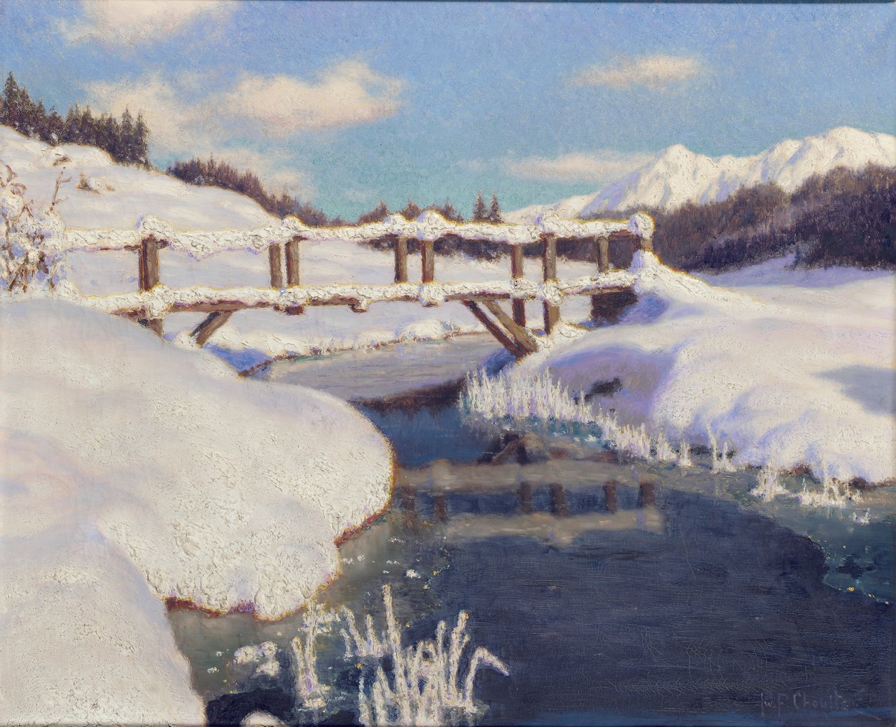 Sonne auf dem Schnee, Schweiz von Ivan Fedorovich Choultse