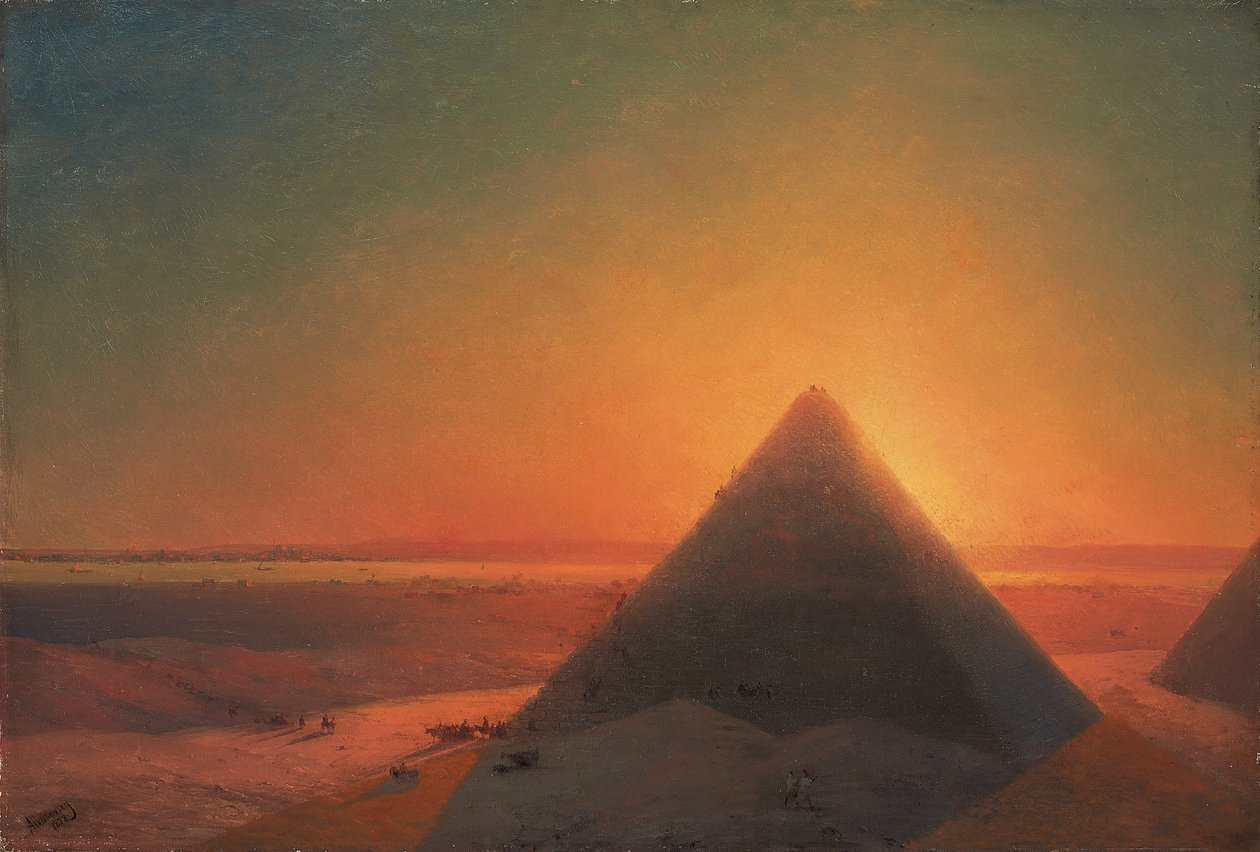 Die Große Pyramide von Gizeh, 1878 von Ivan Konstantinovich Aivazovsky