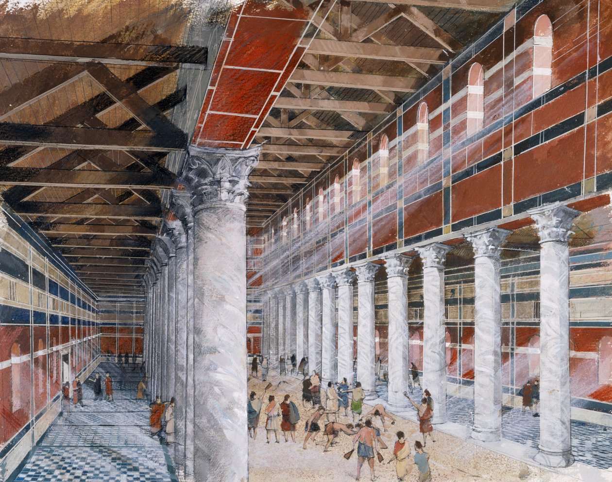 Bäderbasilika, Wroxeter Römische Stadt von Ivan Lapper