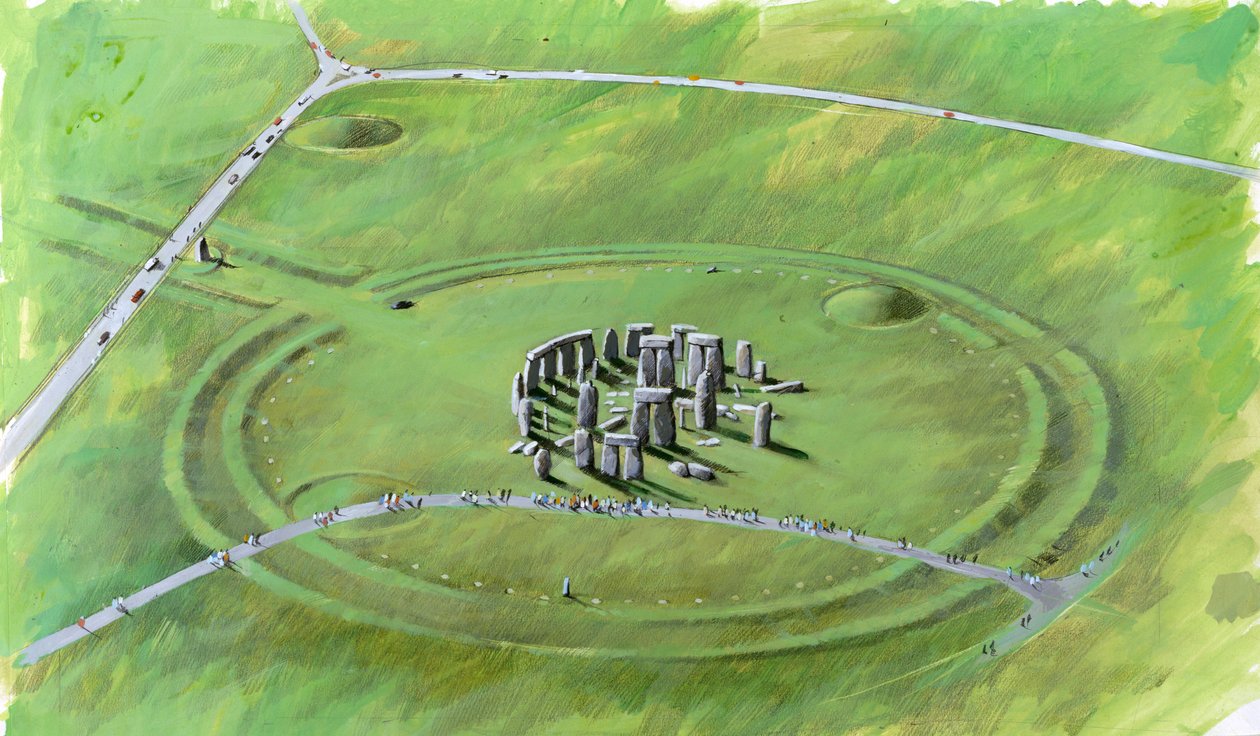 Stonehenge: Illustration des aktuellen Standorts von Ivan Lapper