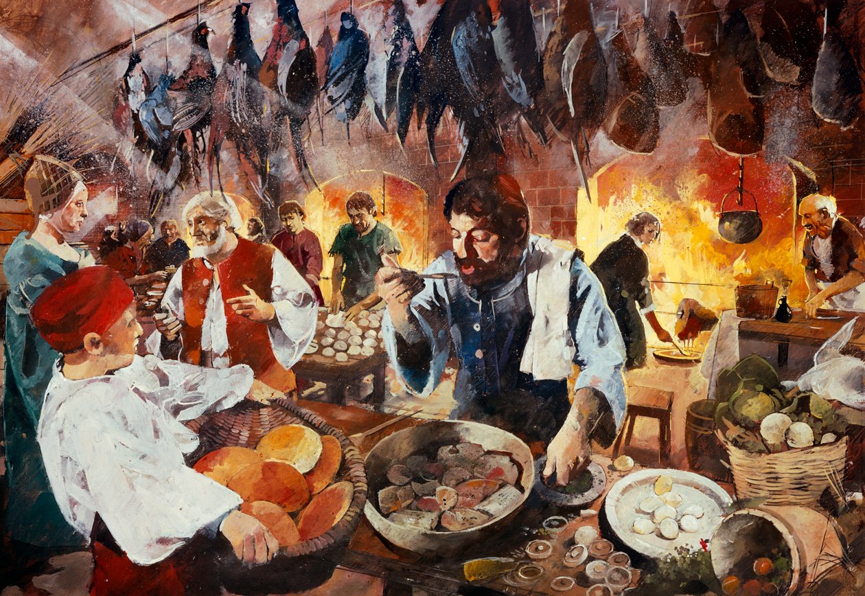 Tudor-Küche, Juli 1575, ca. 1990-2010 von Ivan Lapper