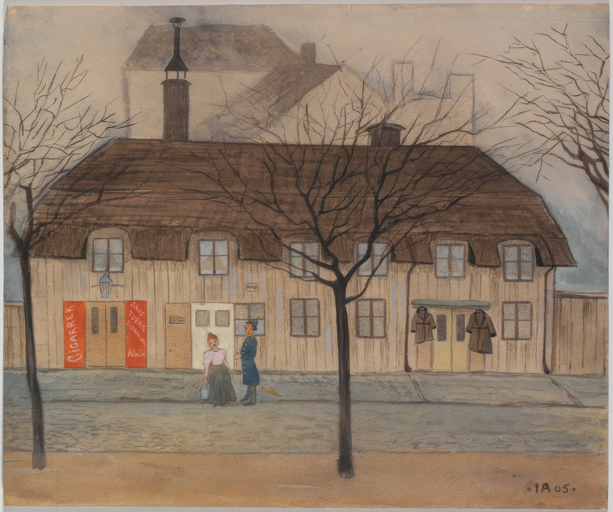 Dienstmädchen und Polizist von Ivar Axel Henrik Arosenius