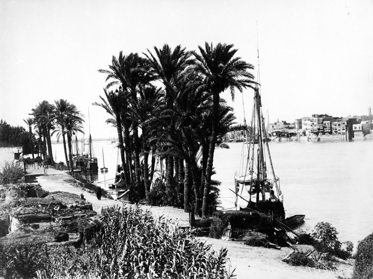Nillandschaft, ca. 1870 von J. Pascal Sebah