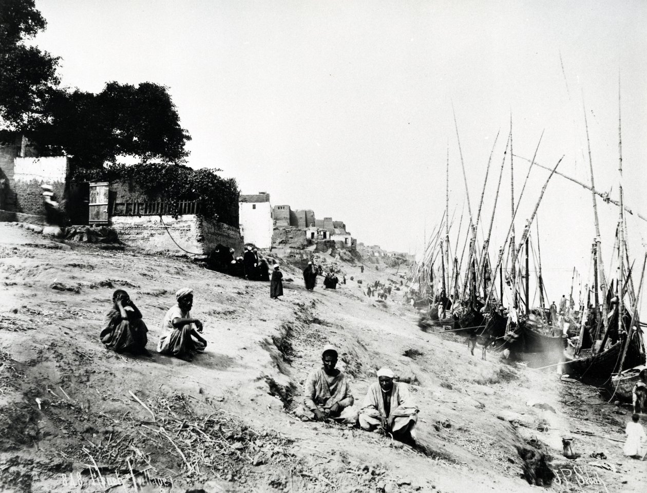 Dorf am Nil, ca. 1880 von J. Pascal Sebah