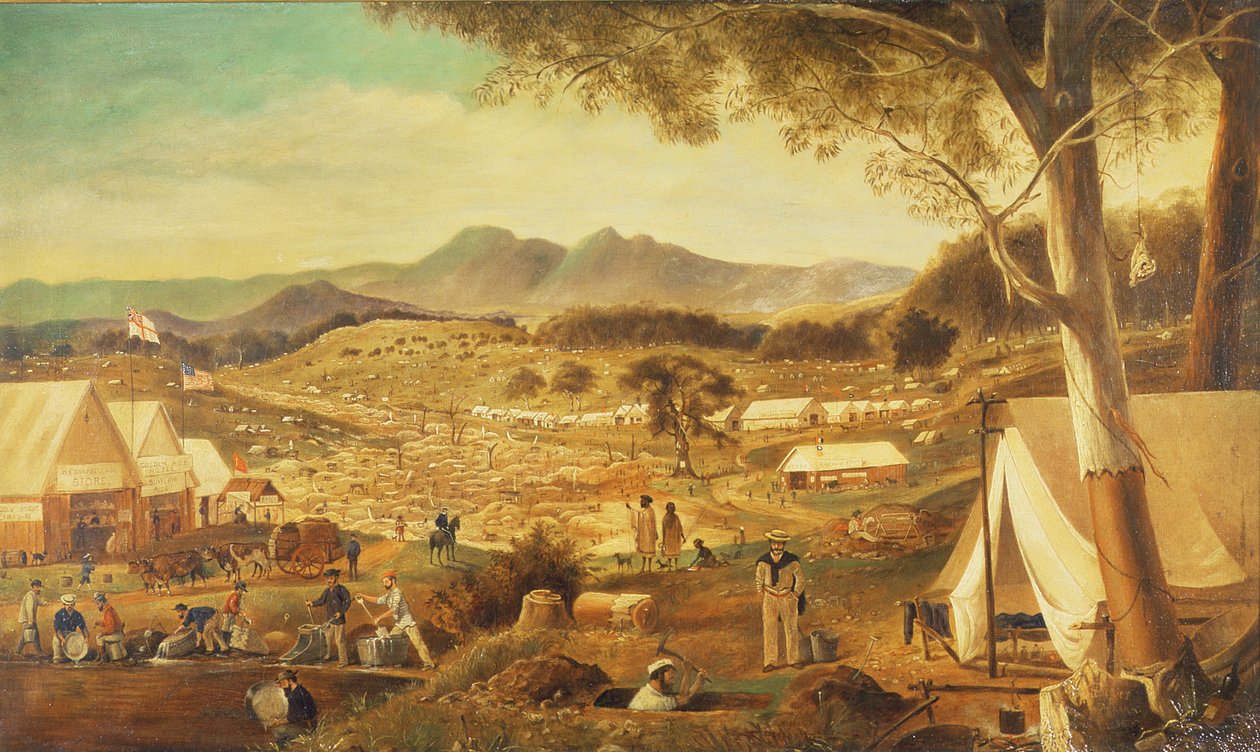 Goldgräberei, Ararat, 1853 von J Roper