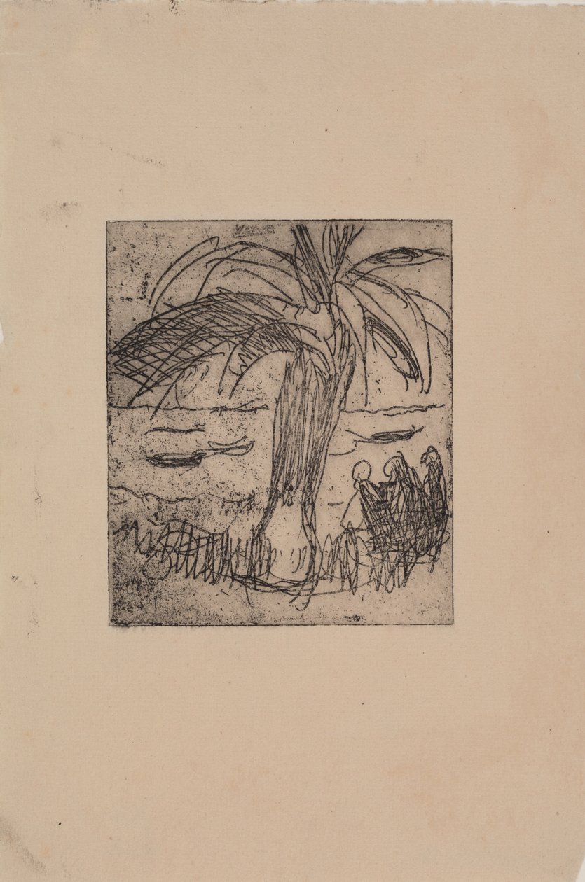 Palme am Meer von J.A. Jerichau