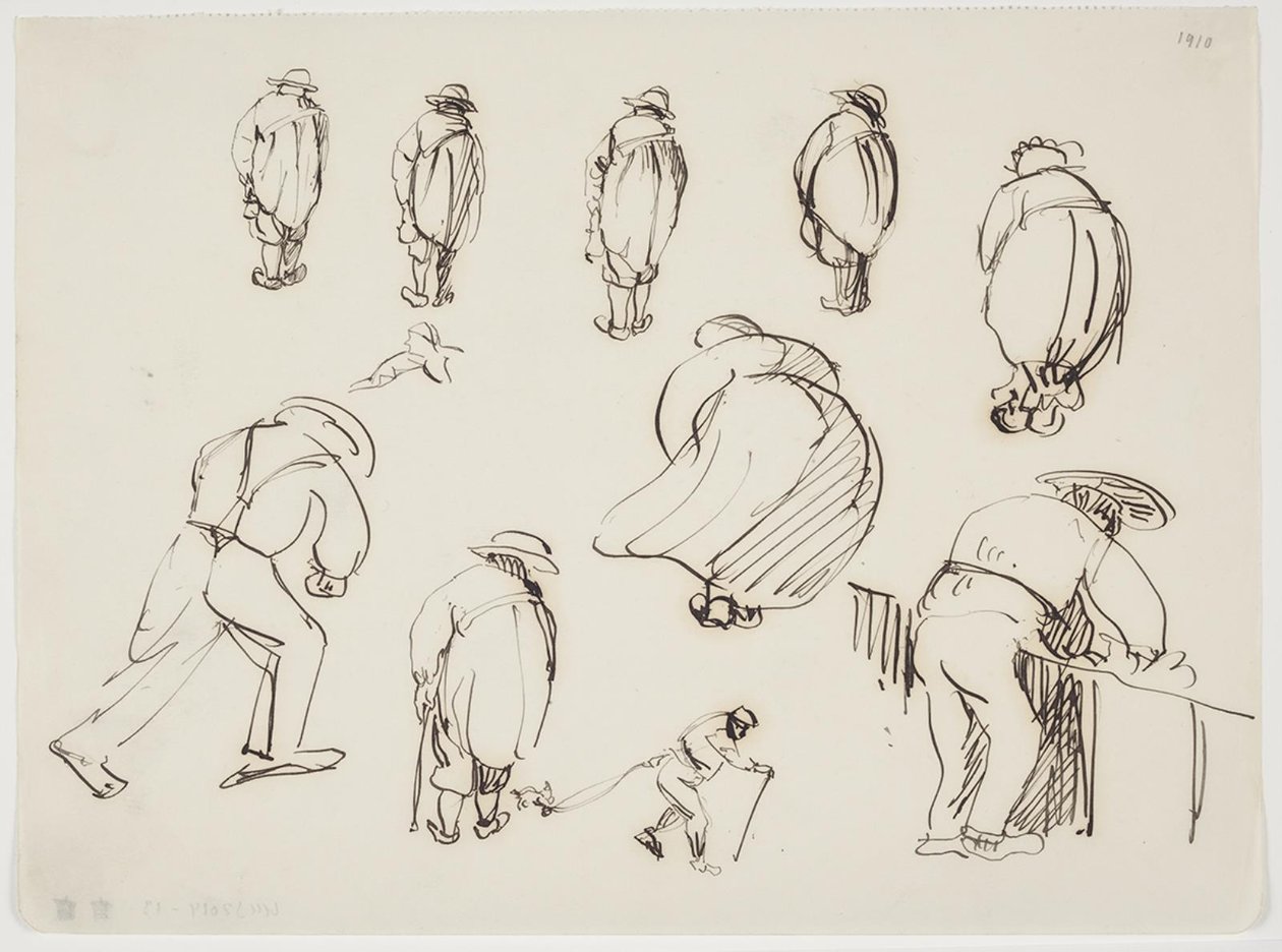 Studien von rückwärtigen Figuren von J.A. Jerichau