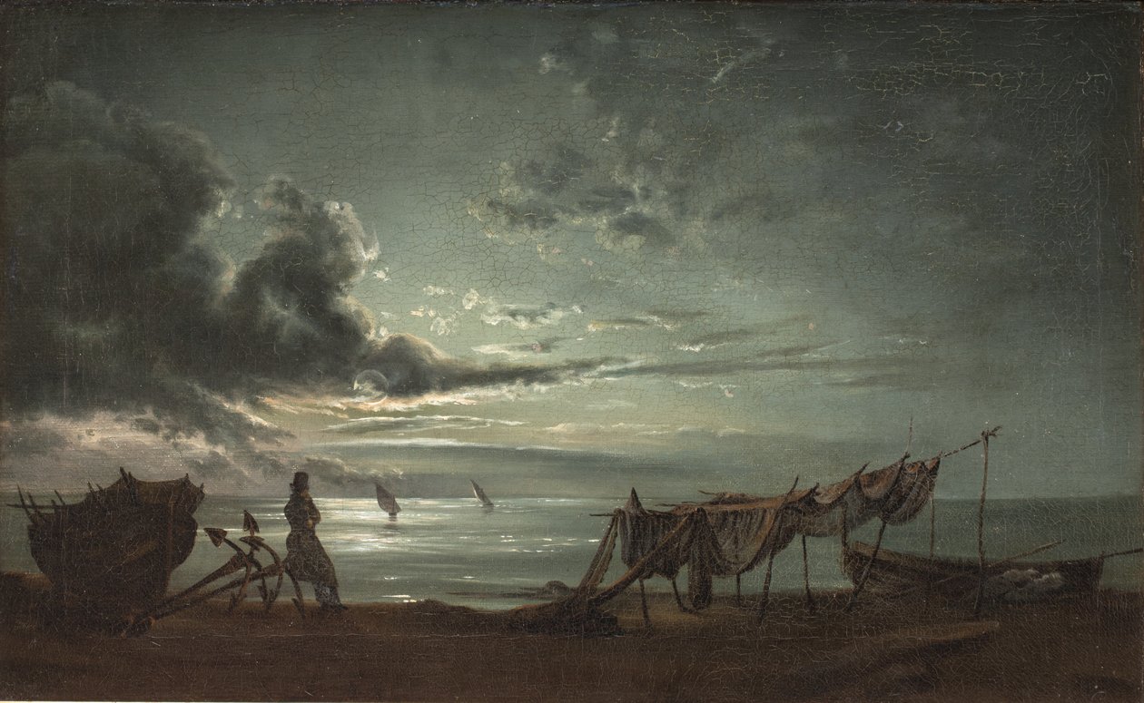 Der Golf von Neapel. Mondschein von Johan Christian Dahl