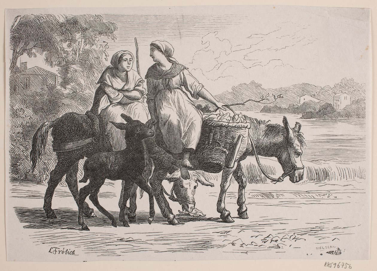 Bei Enghien. Bäuerinnen kehren aus Paris zurück von J.C. Nielsen
