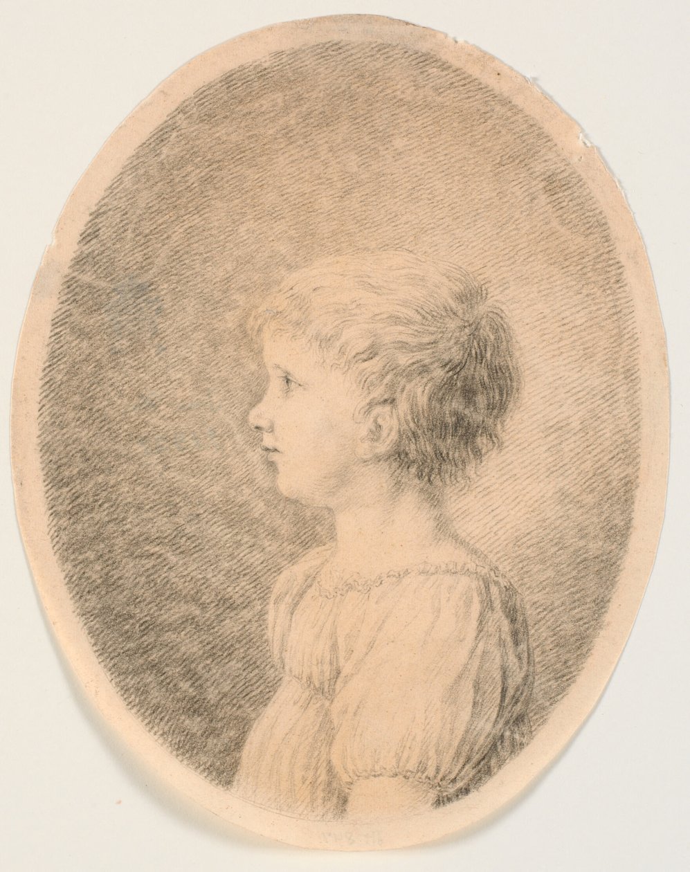 Kinderporträt. Profil nach rechts von J.F. Clemens