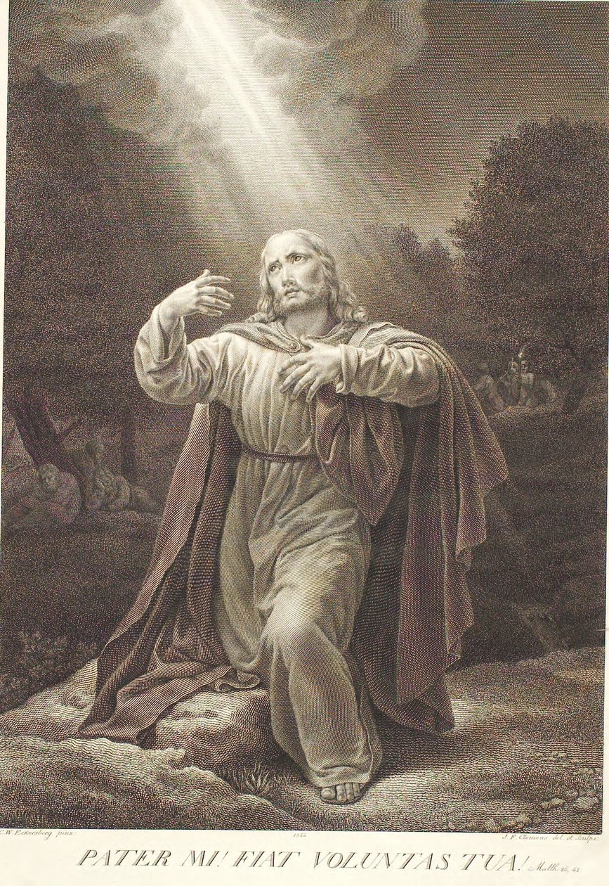Christus im Garten Gethsemane von J.F. Clemens