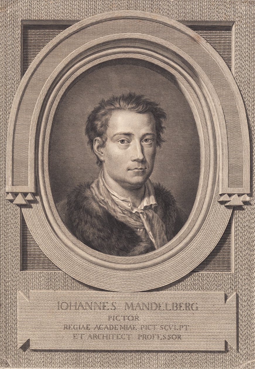 Porträt des Malers Johan Mandelberg von J.F. Clemens