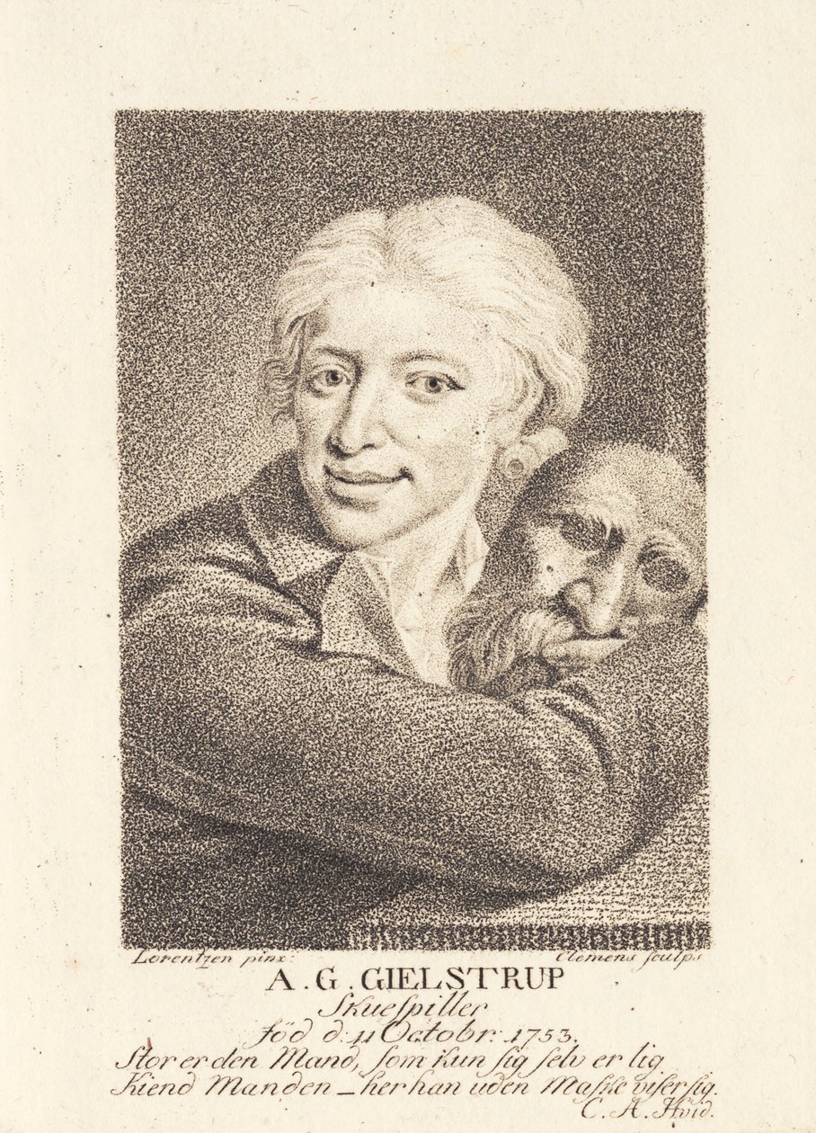 Der Schauspieler Adam Gottlob Gielstrup (1753-1830) von J.F. Clemens