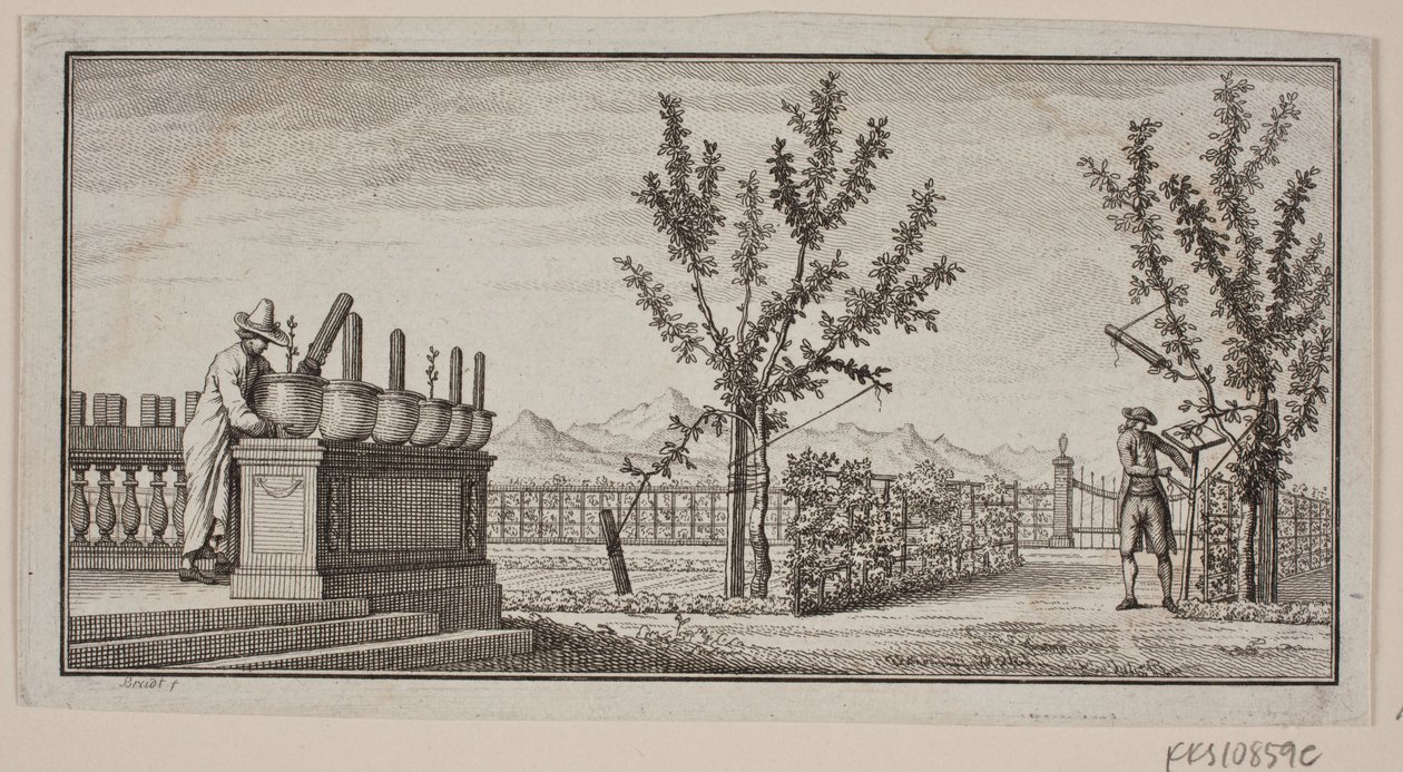 Vignette mit vier geflügelten Genien von J.F. Clemens