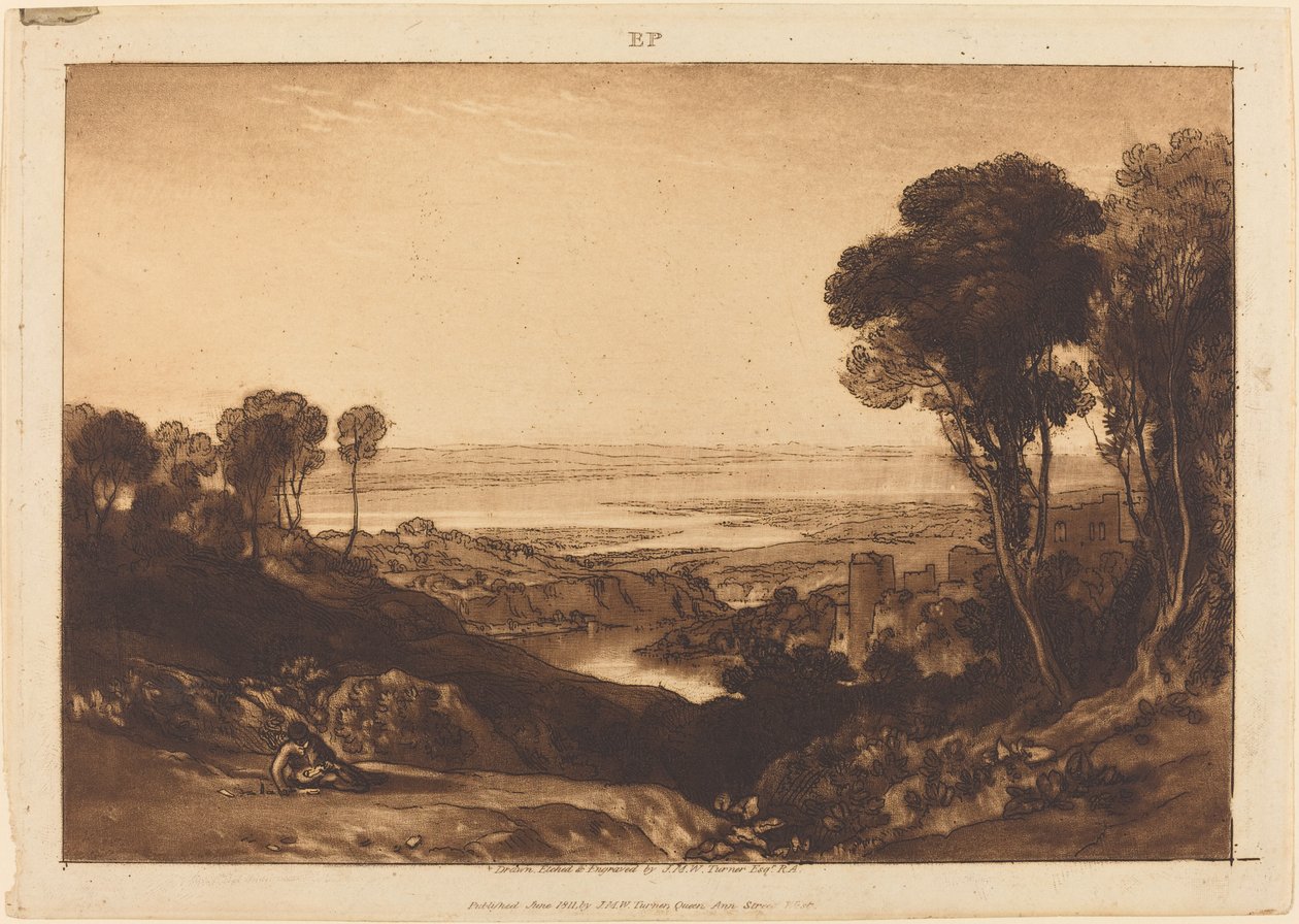 Zusammenfluss von Severn und Wye, veröffentlicht 1811 von Joseph Mallord William Turner