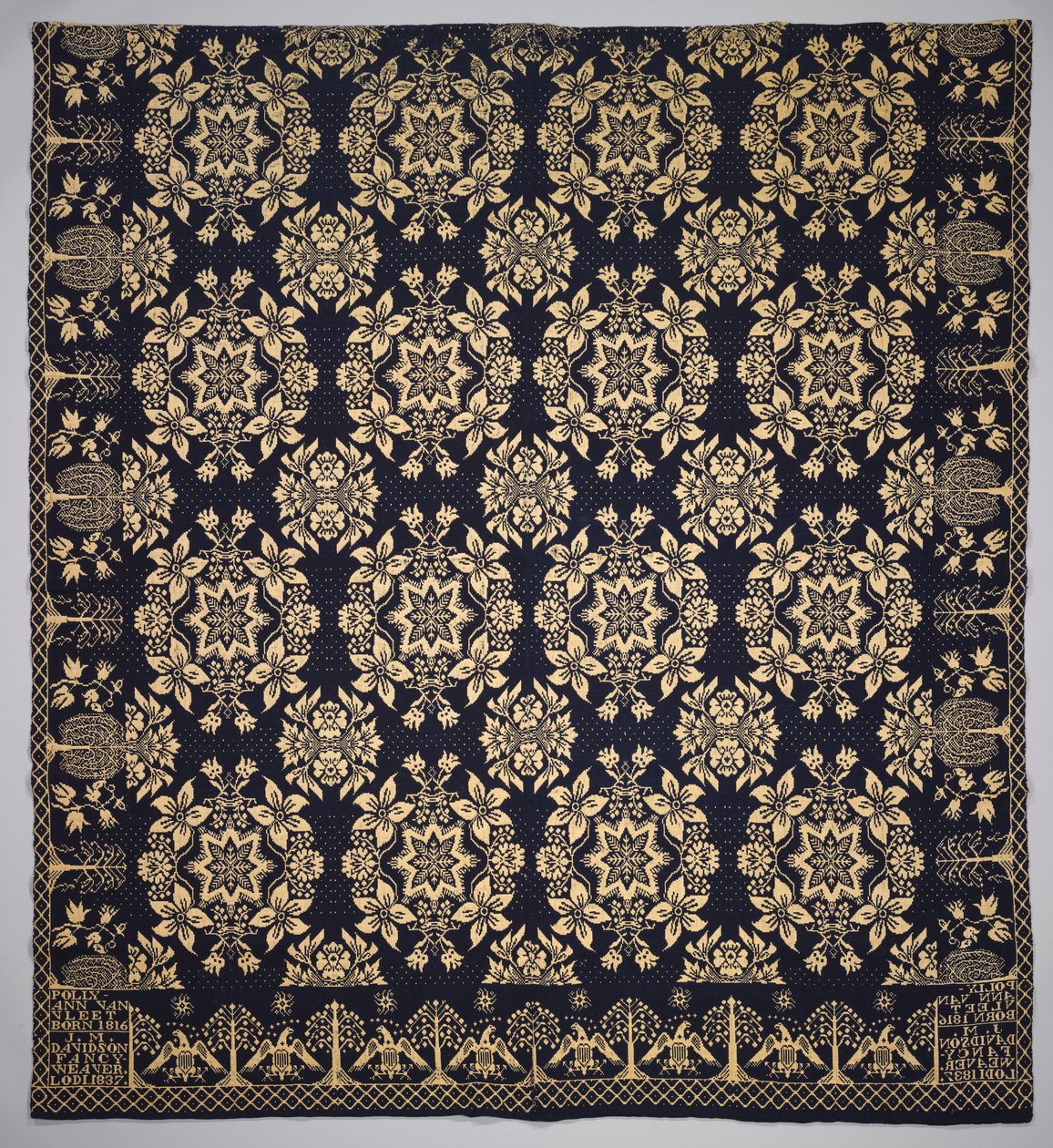 Bettdecke, 1837 von J.M. Davidson