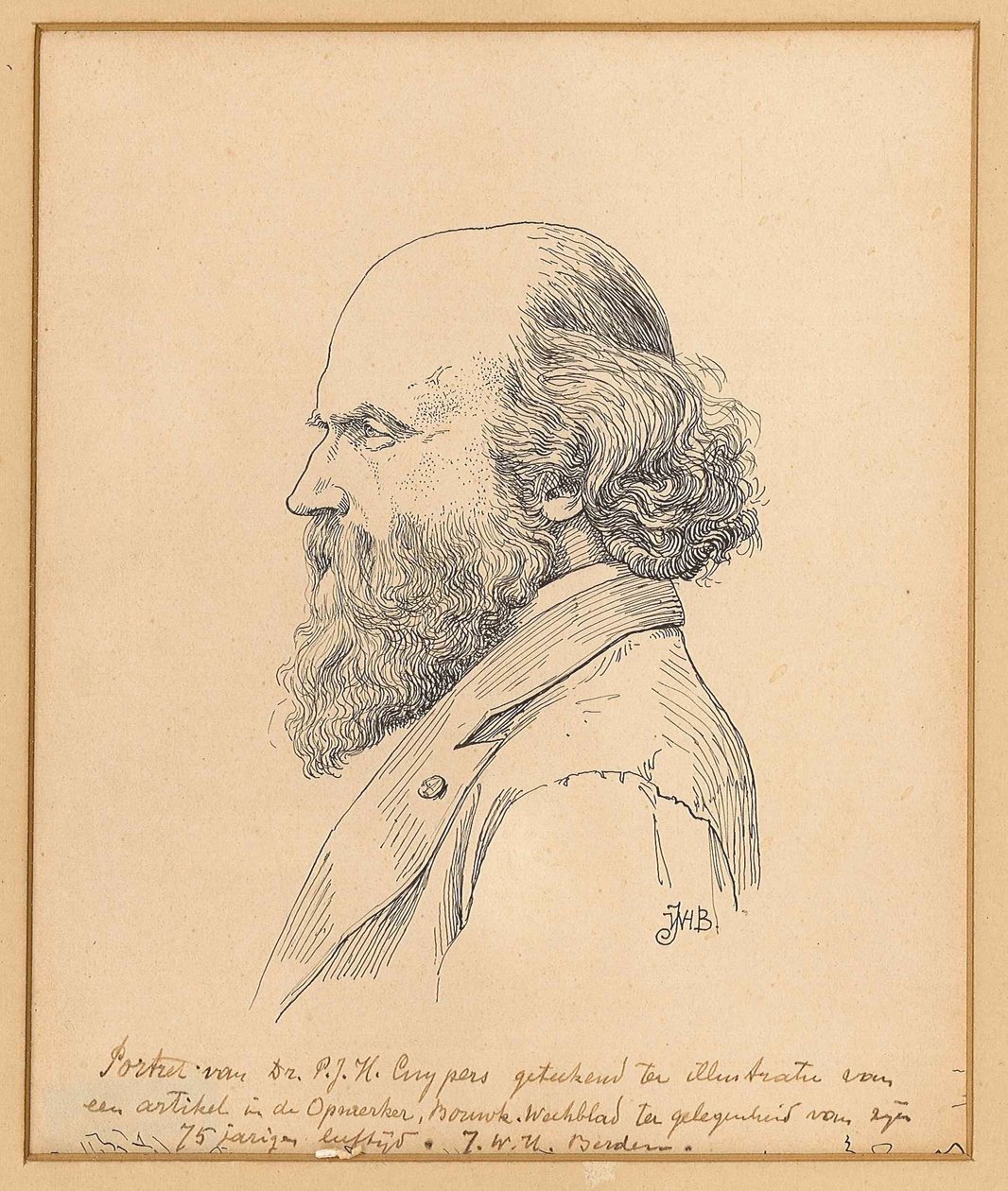 Porträt von Pierre Cuypers von J.W.H. Berden