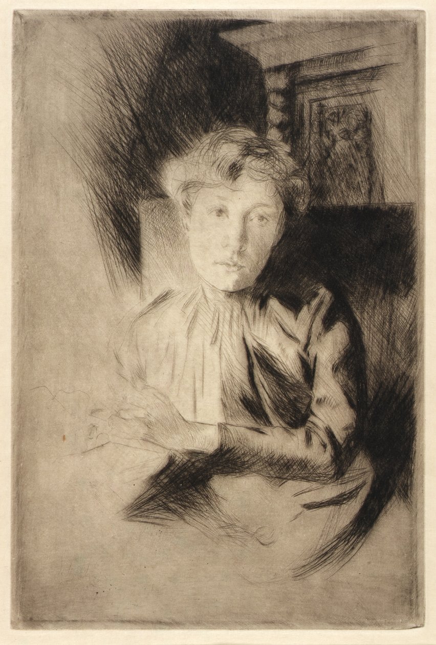 Bei Kerzenlicht von J. Alden Weir