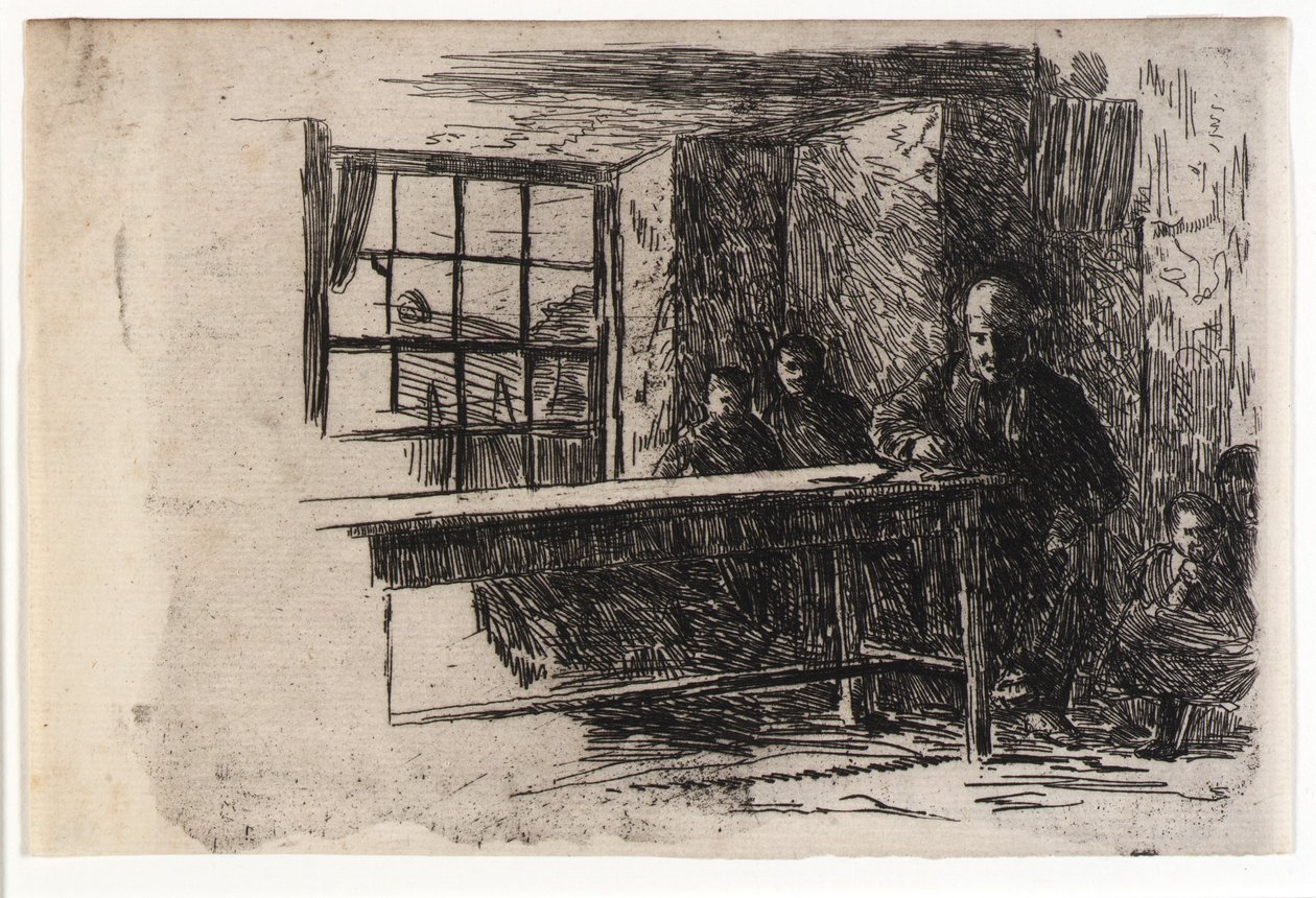 Fischerhütte--Innenraum--Isle of Man von J. Alden Weir