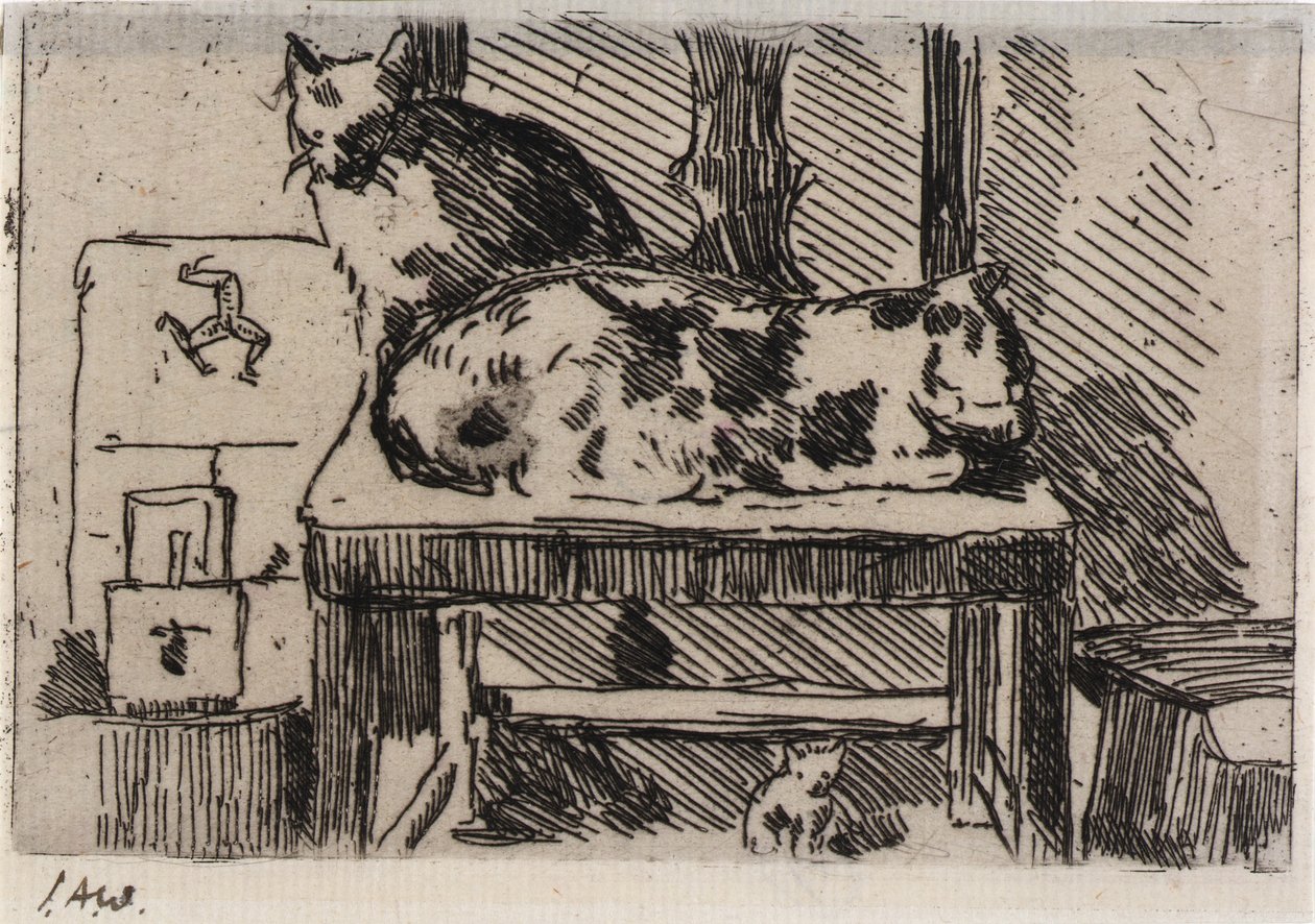Manx-Katzen--Isle of Man von J. Alden Weir