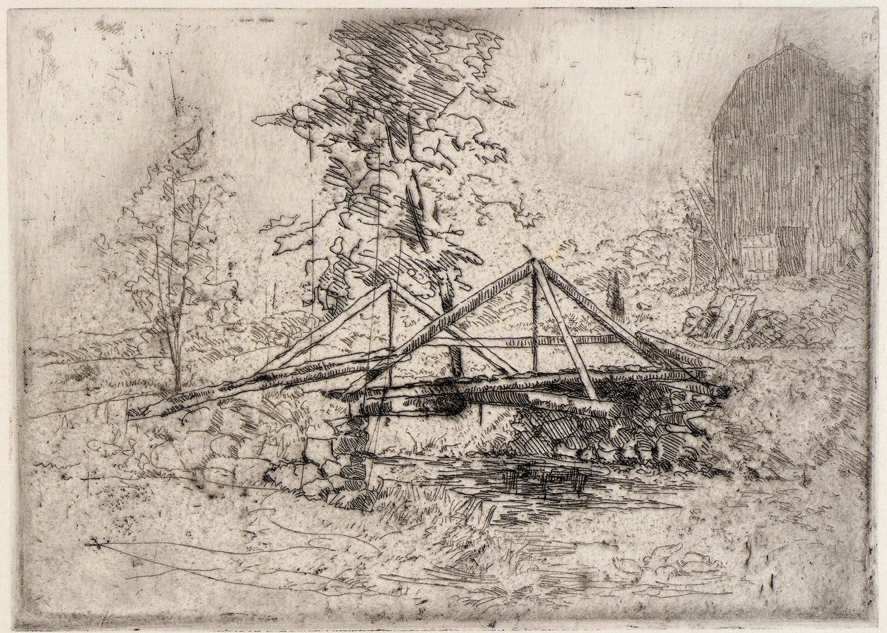 Die Holzbrücke von J. Alden Weir
