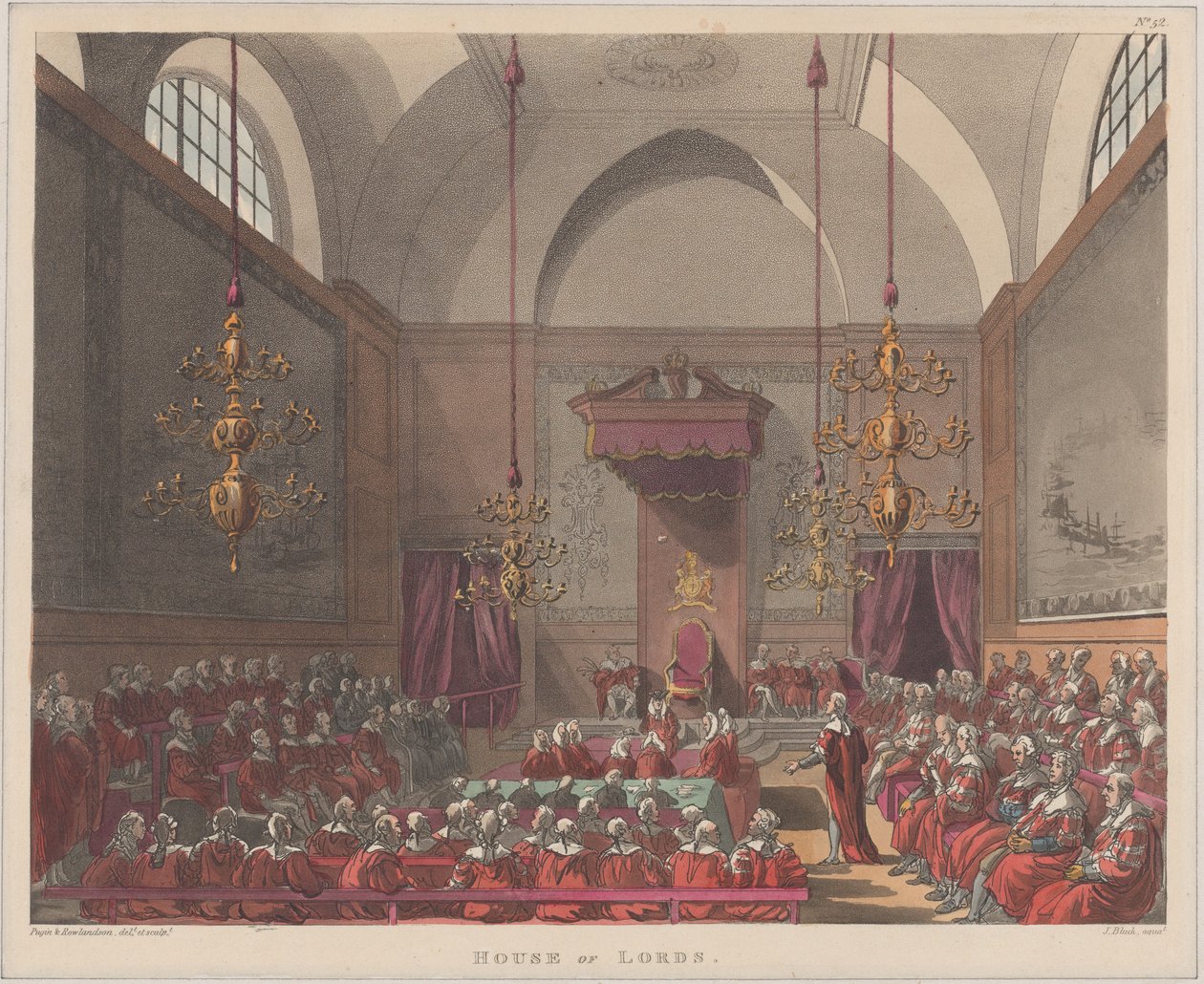 House of Lords, 1808 von J. Bluck