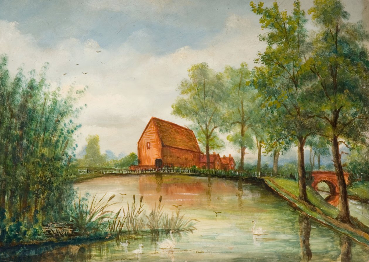 Alter Pebble Mill Pool, Birmingham, 19. Jahrhundert von J. Booth