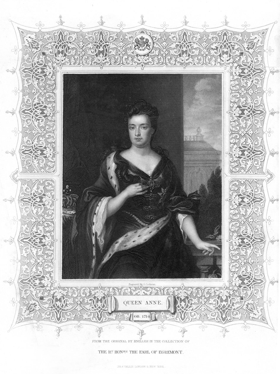 Anne, Königin von Großbritannien, 19. Jahrhundert von J. Cochran