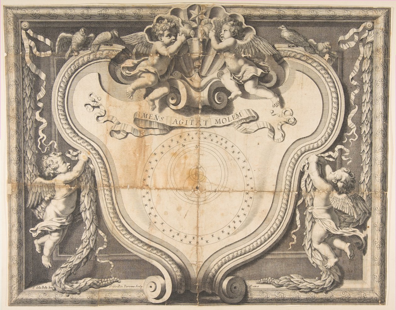 Das kopernikanische System, ca. 1639 von J Girardin