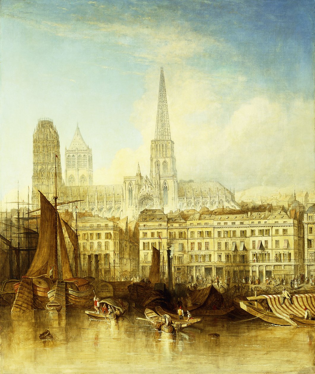 Der Kai in Rouen von J. Henshall