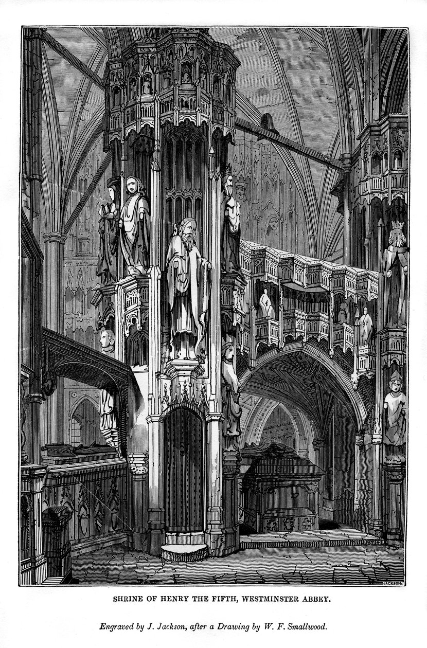 Schrein von Heinrich V., Westminster Abbey, 1843 von J. Jackson