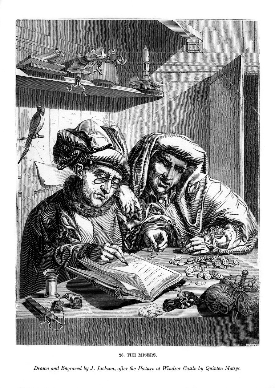 Die Geizhälse, ca. 1480-1530 von J. Jackson