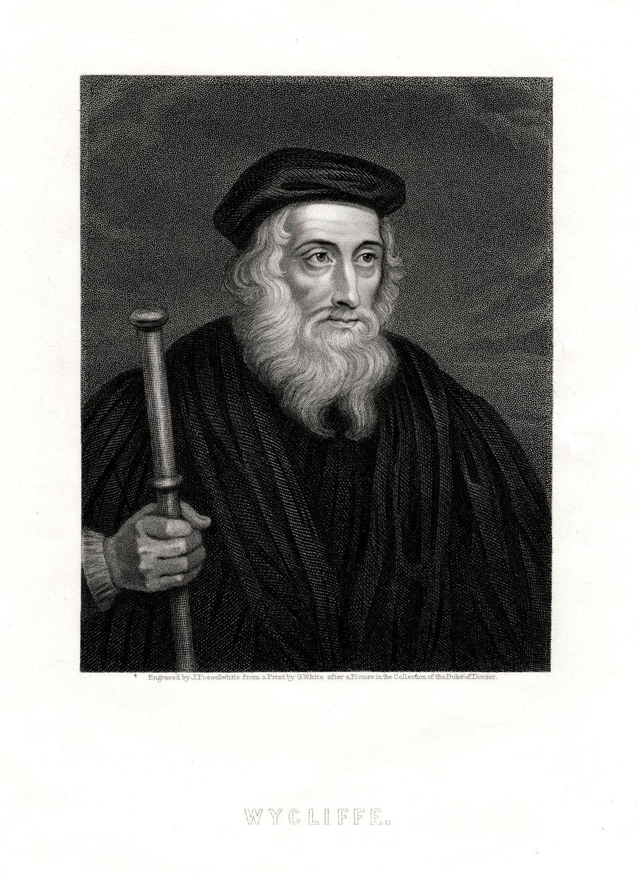 John Wycliffe, englischer Theologe, 19. Jahrhundert von J. Posselwhite