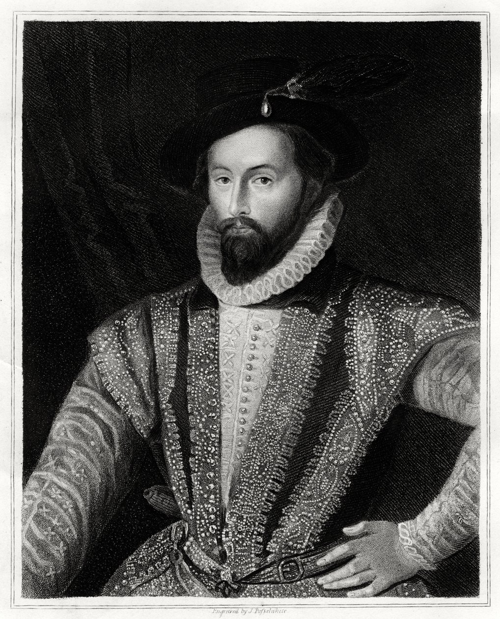 Sir Walter Raleigh, 1860 von J. Posselwhite