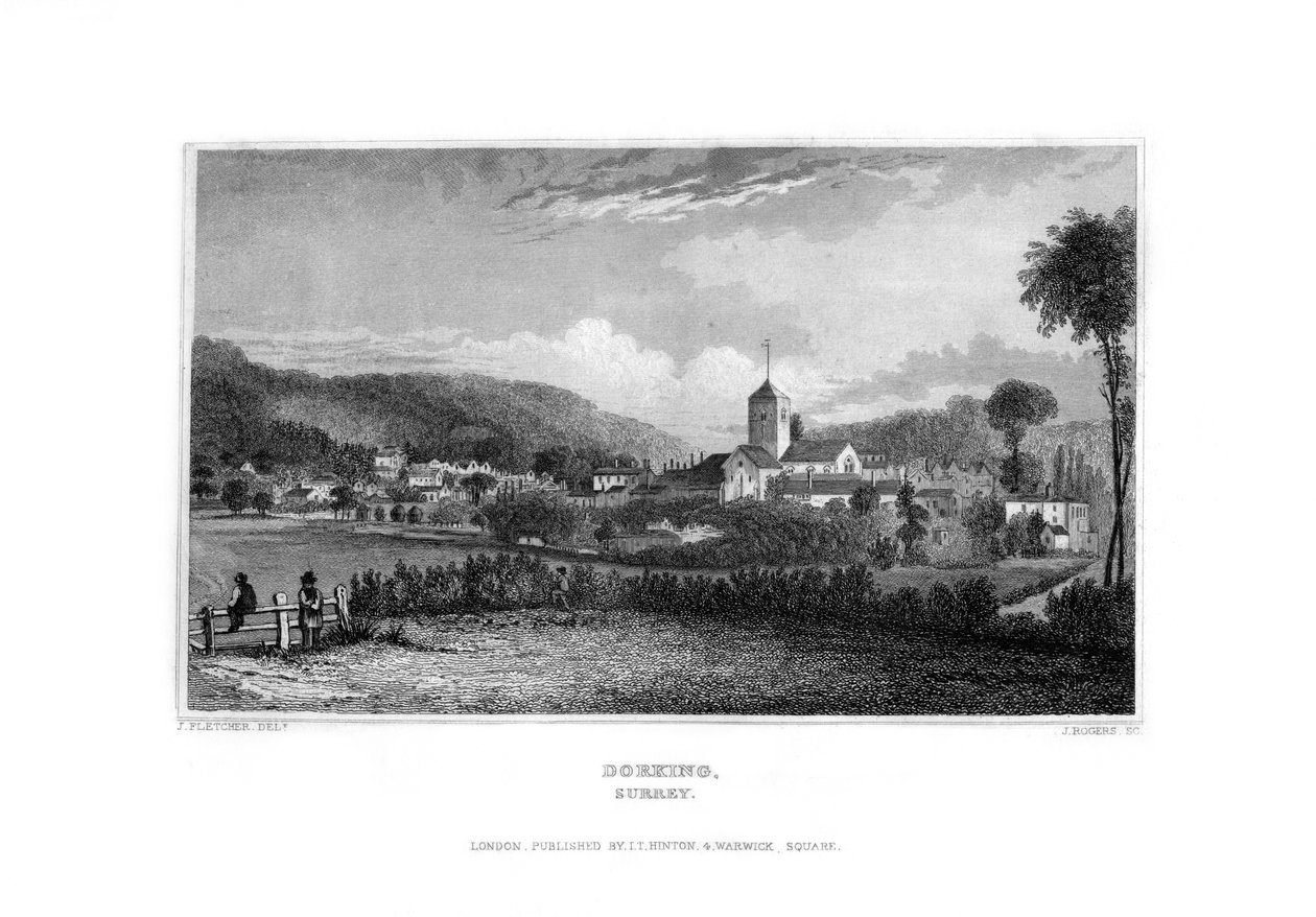 Dorking, Surrey, 1829 von J. Rogers