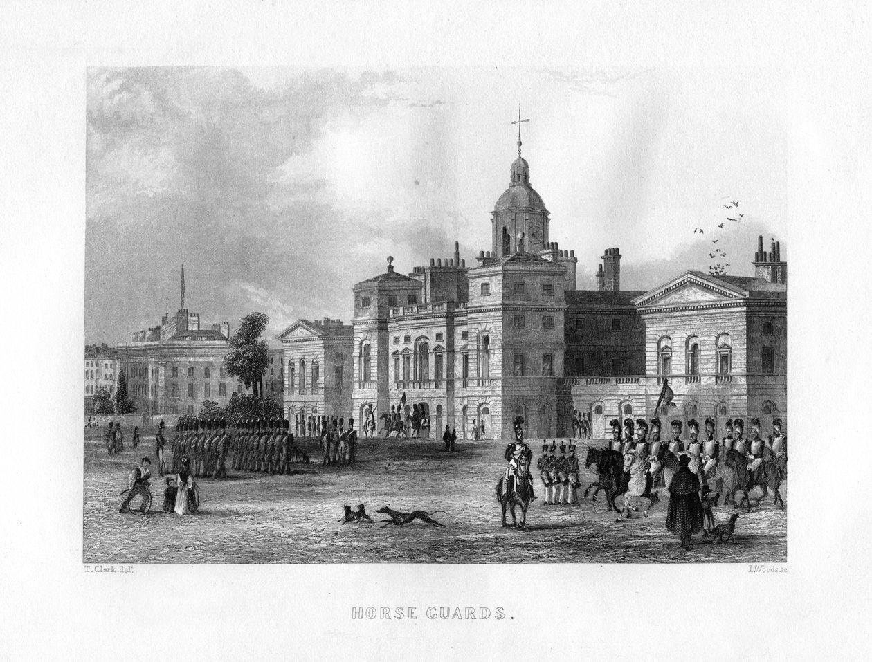 Horse Guards, London, 19. Jahrhundert von J. Woods