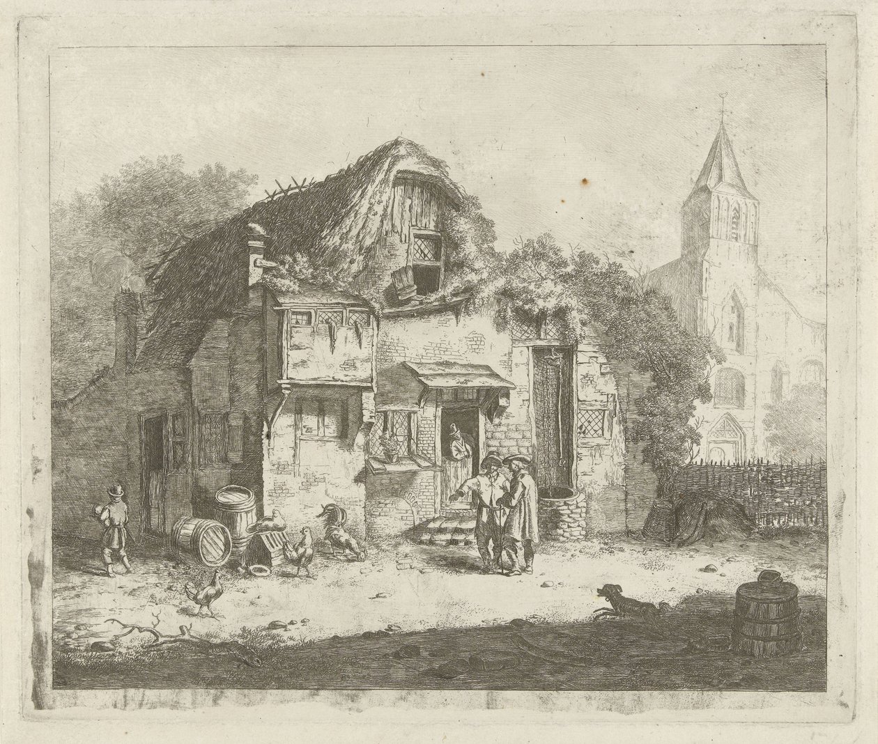 Bauernhof bei einer Kirche von Jabes Heenck