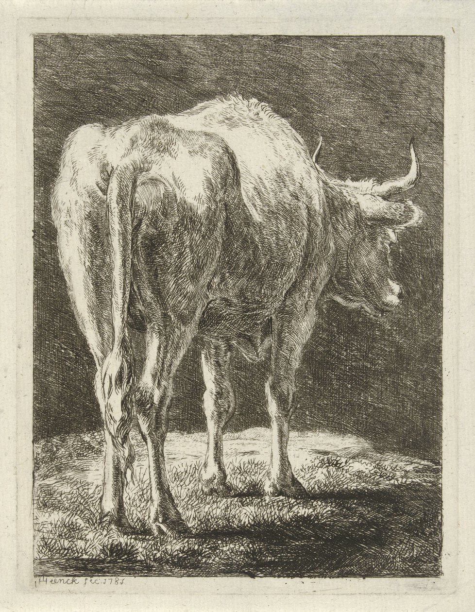 Kuh in einer Landschaft von Jabes Heenck