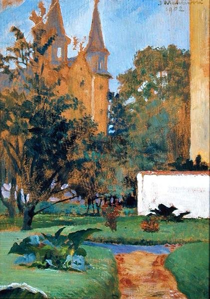 Der Garten der Karmeliterkirche, Krakau von Jacek Malczewski
