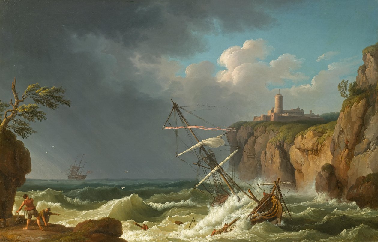 Ein Schiffswrack von Jacob Philippe Hackert