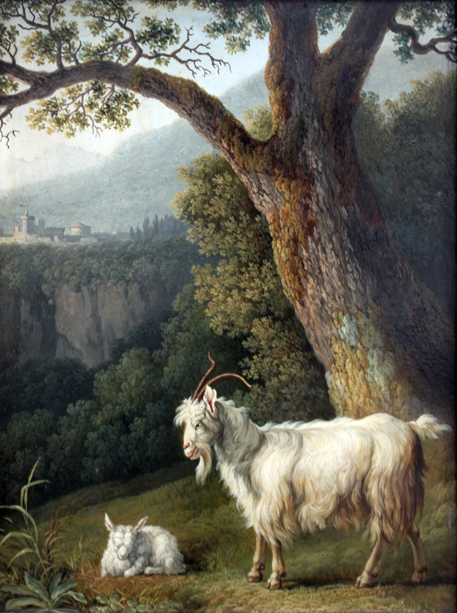 Ziege und Lamm von Jacob Philipp Hackert