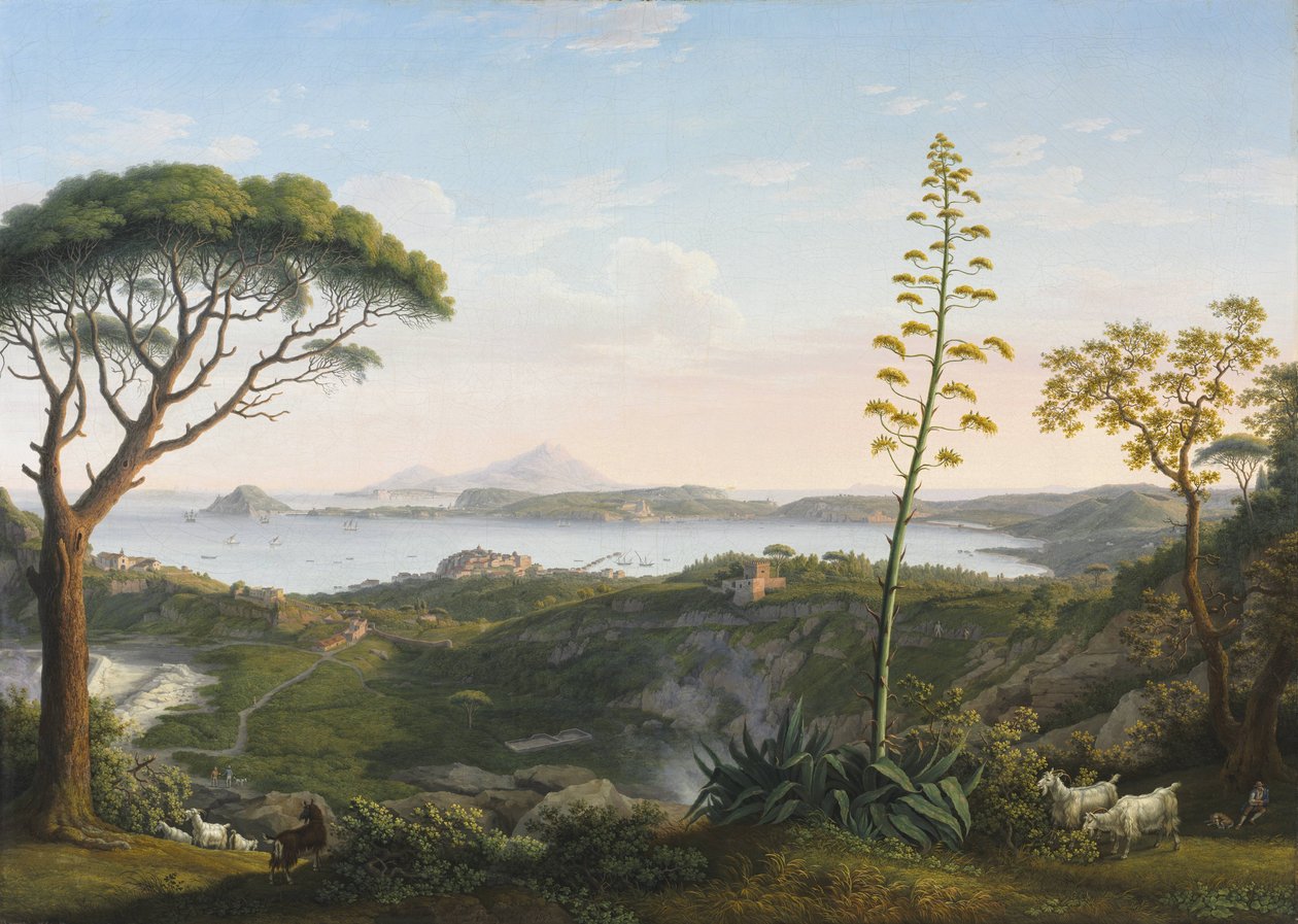 Blick auf den Golf von Pozzuoli von Solfatara von Jacob Philippe Hackert