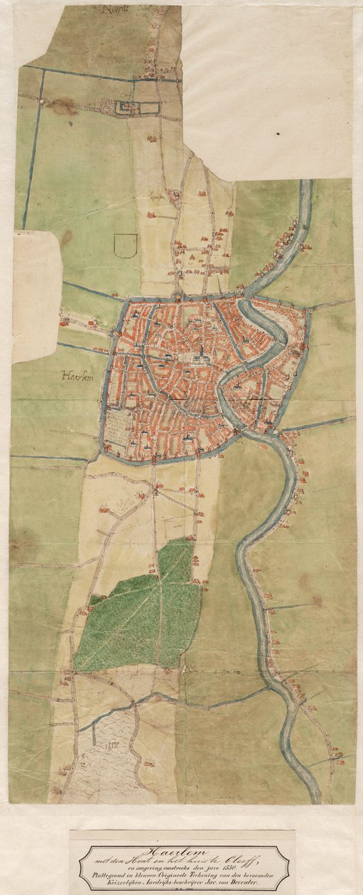 Karte von Haarlem von Jacob van Deventer