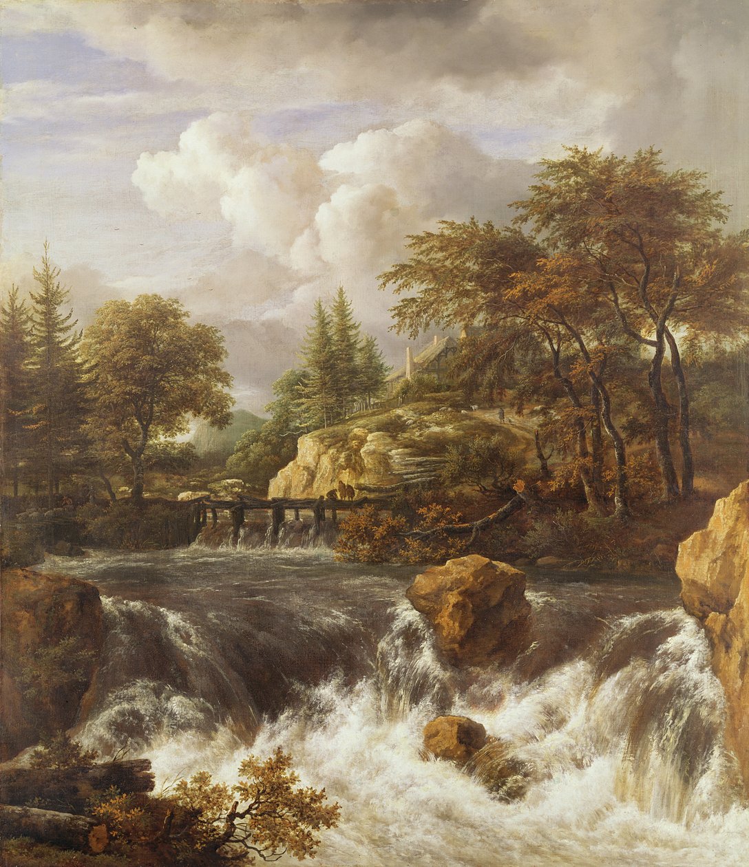 Ein Wasserfall in einer felsigen Landschaft, ca. 1660-70 von Jacob van Ruisdael