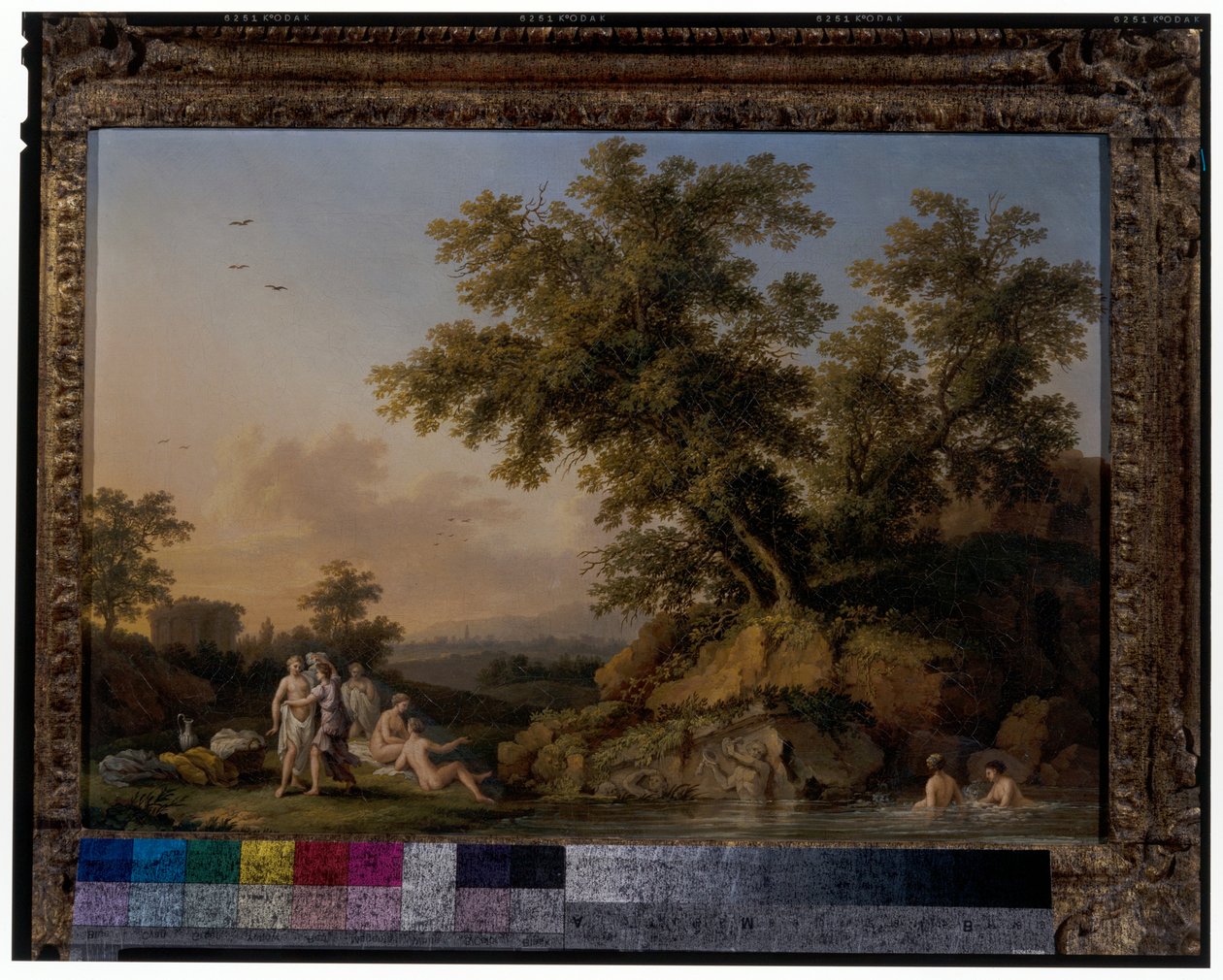 Ein Paar Landschaften mit badenden Nymphen von Jacob Philippe Hackert