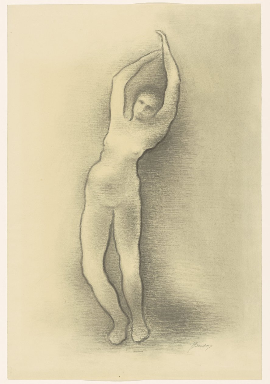 Stehende nackte Frau von Jacob Bendien (signed by artist)